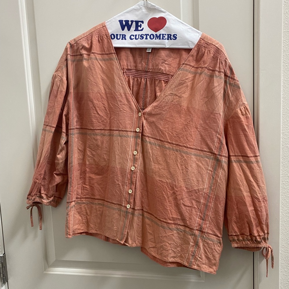 Madewell Orange Blouse